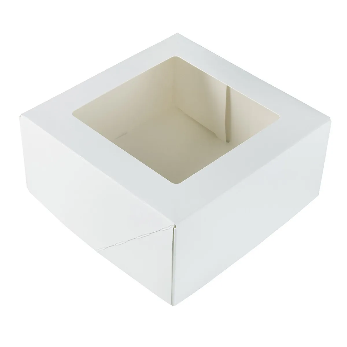 BrandNewCake Taartdoos met venster 19x19x9cm. Wit 3st Discount