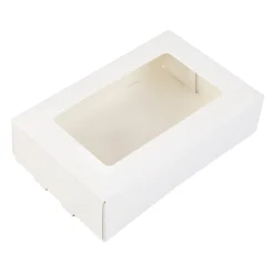 BrandNewCake Taartdoos met venster 19x12,5x5cm. Wit 50st New