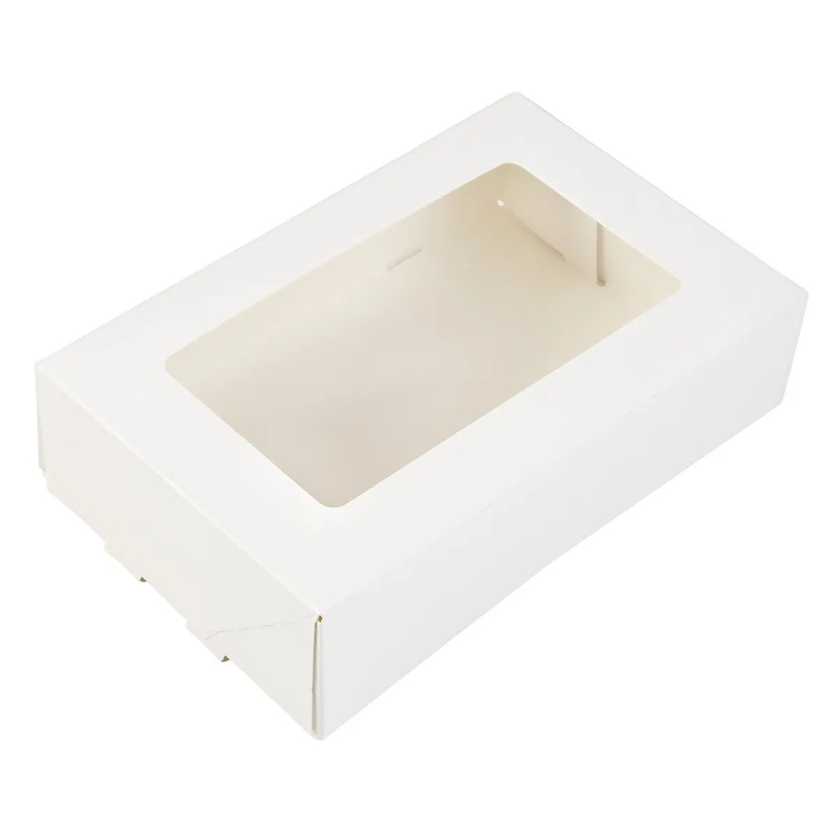BrandNewCake Taartdoos met venster 19x12,5x5cm. Wit 50st New