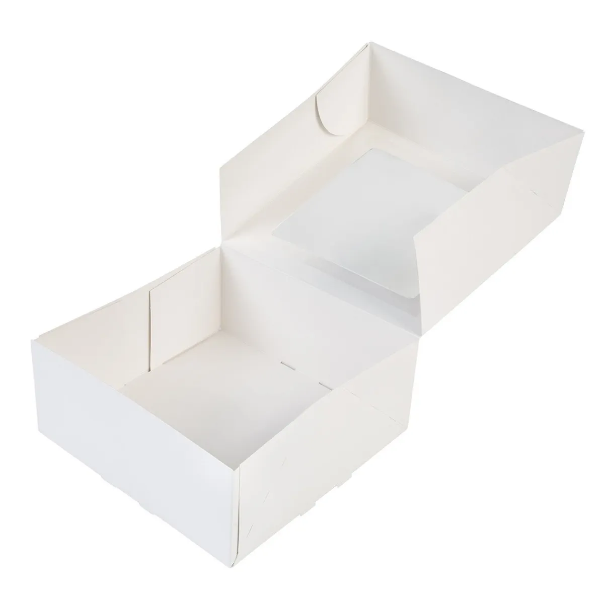 BrandNewCake Taartdoos met venster 21x21x9cm. Wit 3st Online