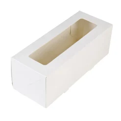 BrandNewCake Taartdoos met venster 26x12x7cm. Wit 3st Sale