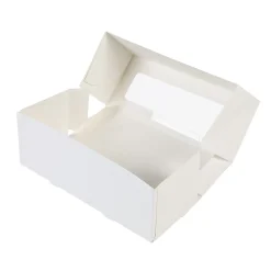 BrandNewCake Taartdoos met venster 26x12x7cm. Wit 3st Sale