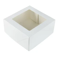BrandNewCake Taartdoos met venster 19x19x9cm. Wit 50st Outlet