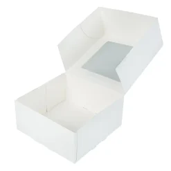 BrandNewCake Taartdoos met venster 19x19x9cm. Wit 50st Outlet