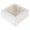 BrandNewCake Taartdoos met venster 21x21x9cm. Wit 50st Hot