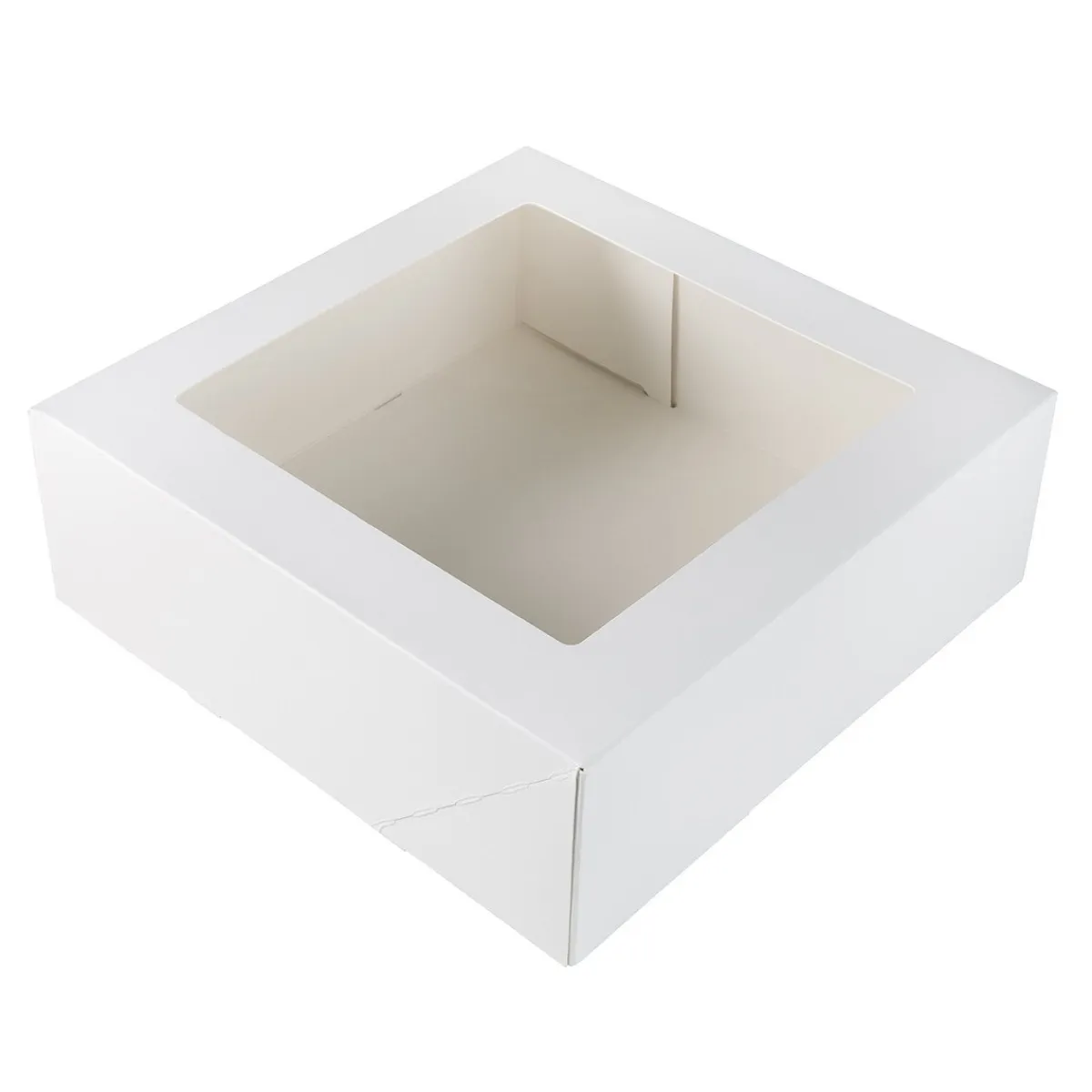 BrandNewCake Taartdoos met venster 26x26x9cm. Wit 50st Online