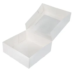 BrandNewCake Taartdoos met venster 26x26x9cm. Wit 50st Online