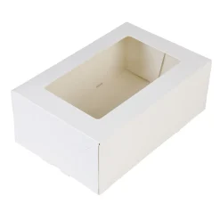 BrandNewCake Taartdoos met venster 24x16x9cm. Wit 50st New