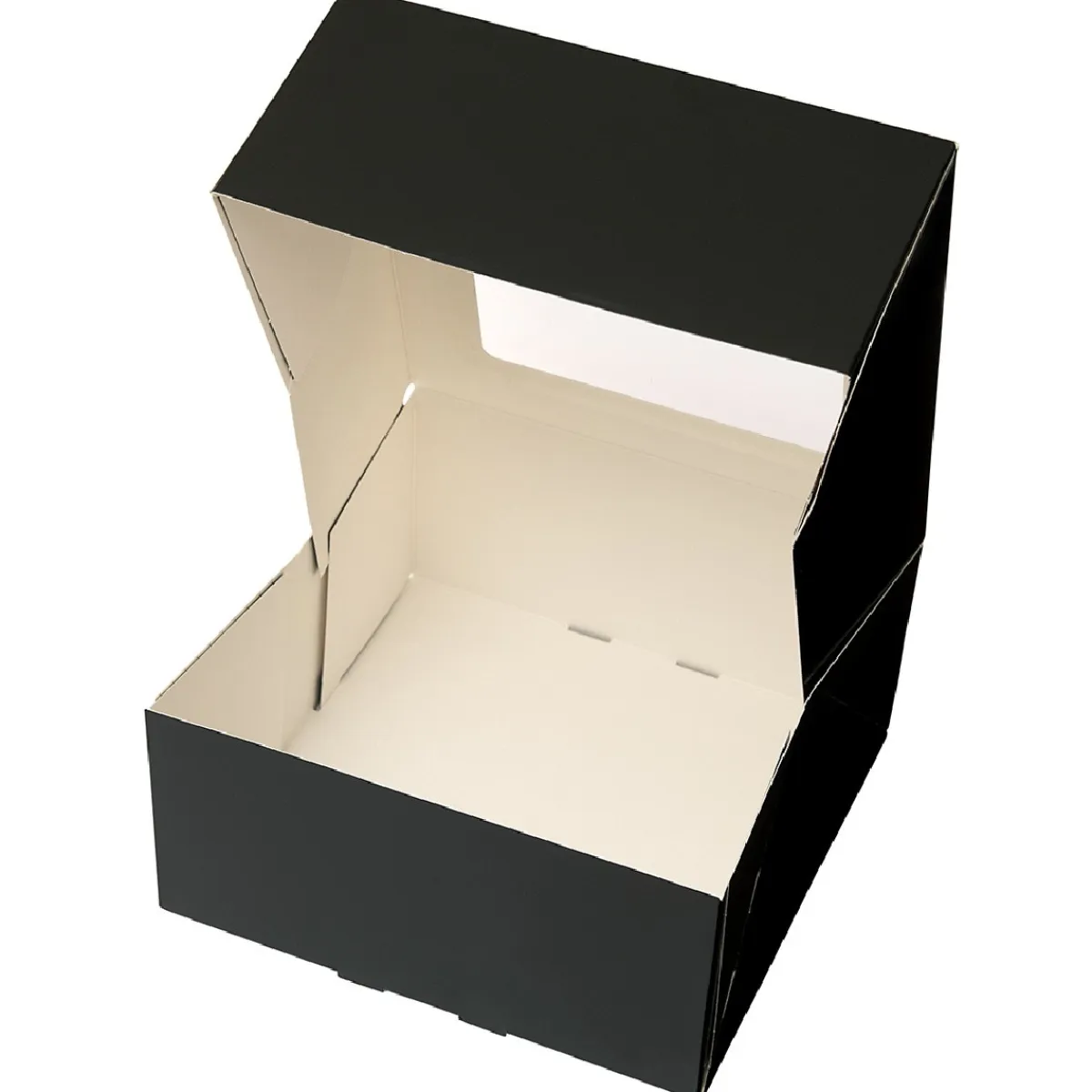 BrandNewCake Taartdoos met venster 19x19x9cm. Zwart 3st Best