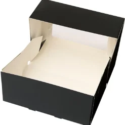 BrandNewCake Taartdoos met venster 21x14x9cm. Zwart 50st Clearance