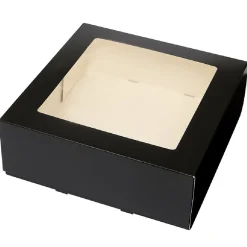 BrandNewCake Taartdoos met venster 26x26x9cm. Zwart 3st Online
