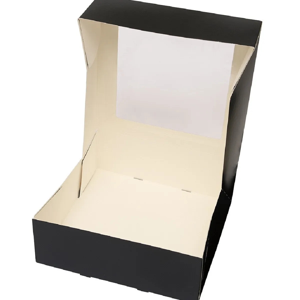 BrandNewCake Taartdoos met venster 26x26x9cm. Zwart 3st Online