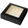 BrandNewCake Taartdoos met venster 19x19x5cm. Zwart 3st Hot