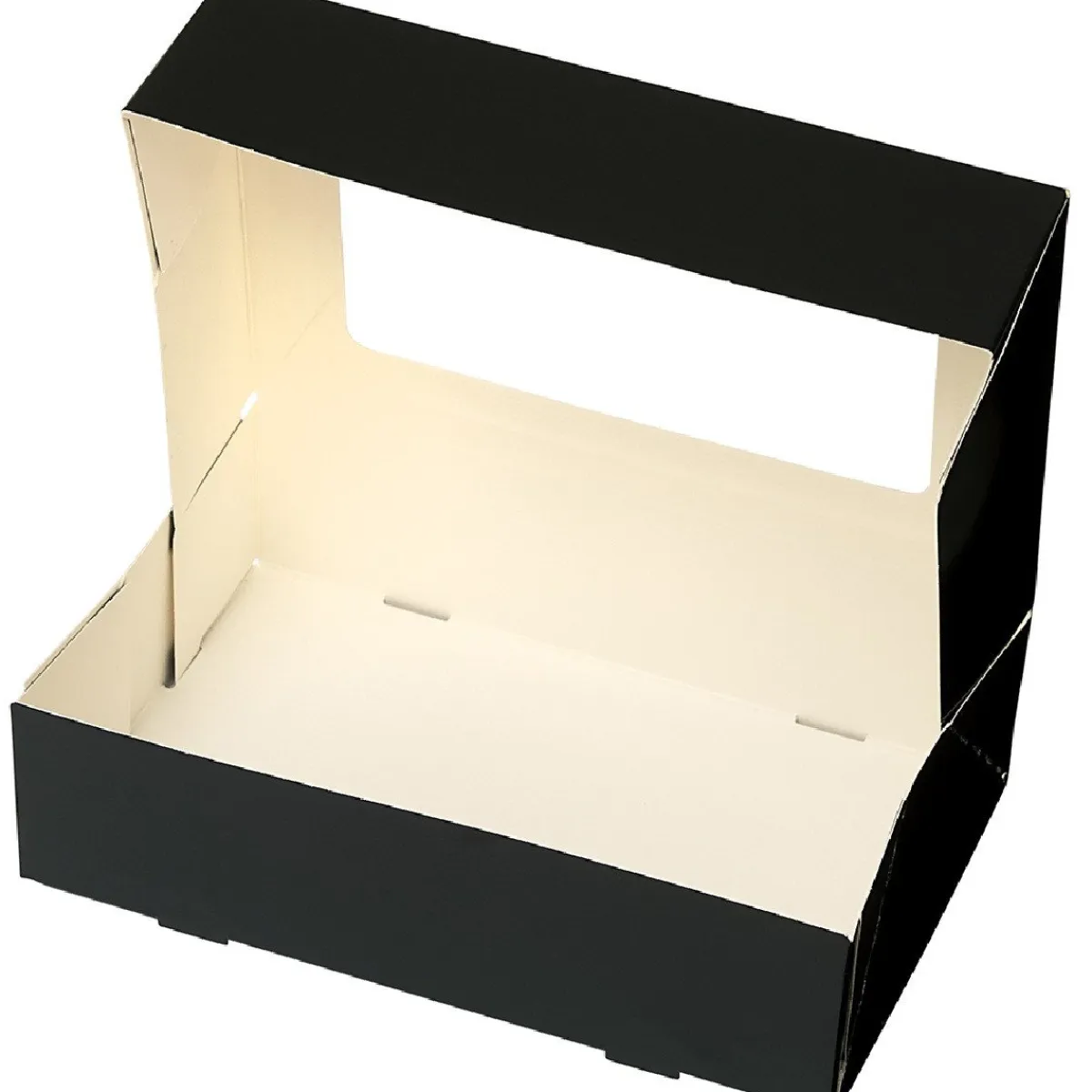 BrandNewCake Taartdoos met venster 19x12,5x5cm. Zwart 50st Discount