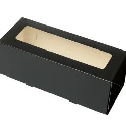 BrandNewCake Taartdoos Slof met venster 25x10x9cm. Zwart 50st Online