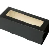 BrandNewCake Taartdoos Slof met venster 25x10x9cm. Zwart 3st Clearance
