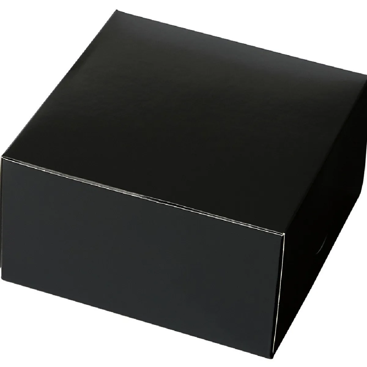BrandNewCake Taartdoos 15x15x8cm. Zwart 3st New