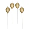 BrandNewCake Taartkaarsjes Ballonnen Goud 4st Discount