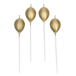 BrandNewCake Taartkaarsjes Ballonnen Goud 4st Discount