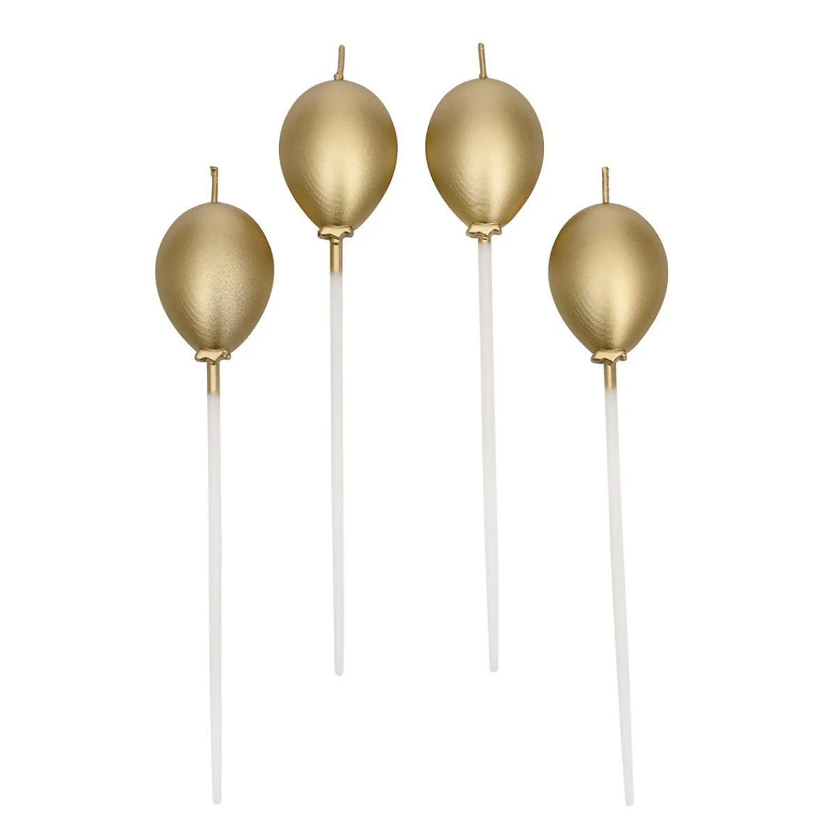 BrandNewCake Taartkaarsjes Ballonnen Goud 4st Discount
