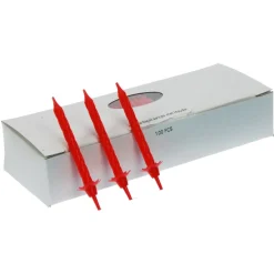 Overig Taartkaarsjes met houder 6cm 100st. Rood Best