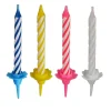 Overig Taartkaarsjes met houder 324st. Gekleurd Discount