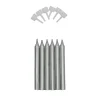 Overig Taartkaarsjes met houders Zilver 6st.** Best
