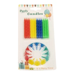 BrandNewCake Taartkaarsjes Multi 24st + 12 houders Sale