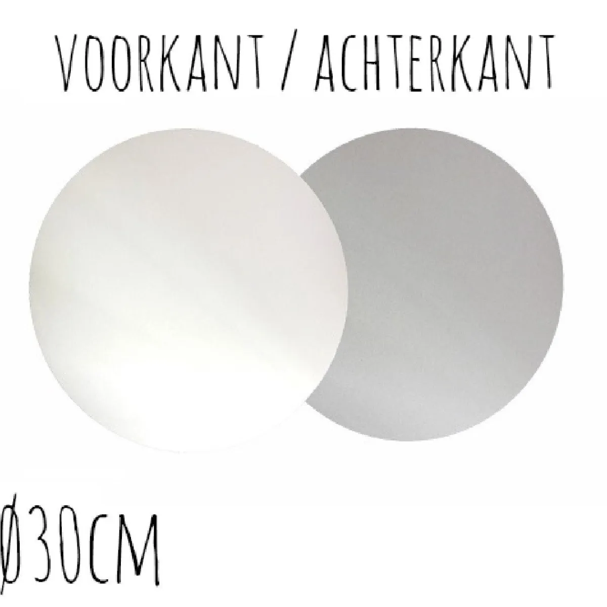BrandNewCake Taartonderzetter Wit / Zilver Ø30cm 10st. Sale