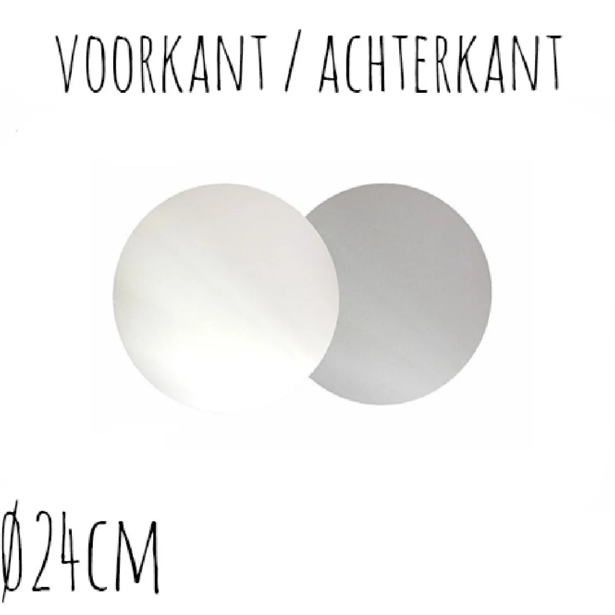 BrandNewCake Taartonderzetter Wit / Zilver Ø24cm 100st. New