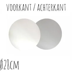 BrandNewCake Taartonderzetter Wit / Zilver Ø28cm 100st. New