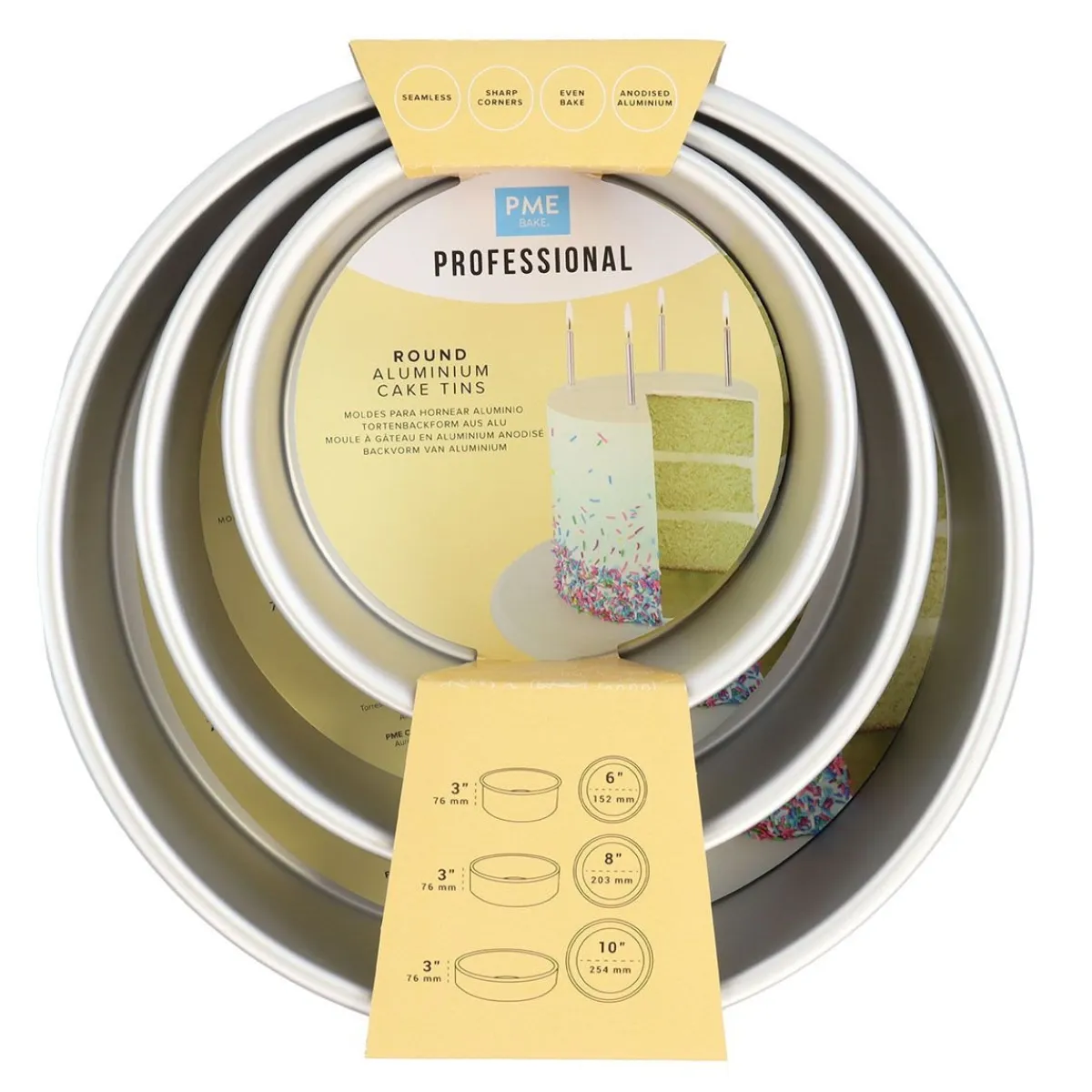 PME Taartpan Rond 5cm(h) Set/3 Online