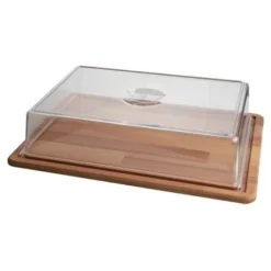 Overig Taartplateau Rechthoek Hout met Kap