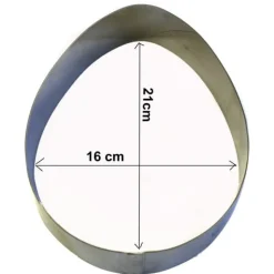 Overig Taartring RVS Eivorm 21x16x5cm New