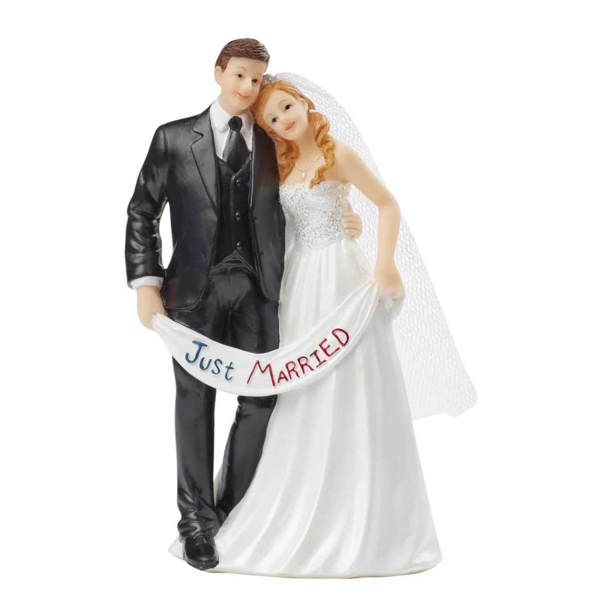 Overig Taarttopper Bruidspaar Just Married Polystone 13,5cm Hot