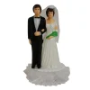 Taarttopper Bruidspaar Kunststof met Tule 12cm Outlet