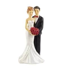 Overig Taarttopper Bruidspaar met Boeket Polystone 16cm Online