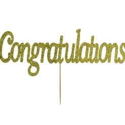 Culpitt Taarttopper Congratulations Goud 16x5cm** Online