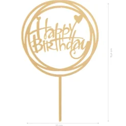 Overig Taarttopper Happy Birthday Hot