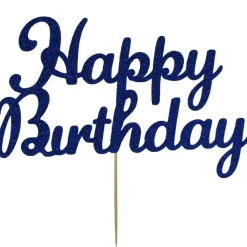 Culpitt Taarttopper Happy Birthday Blauw 15x8cm Online
