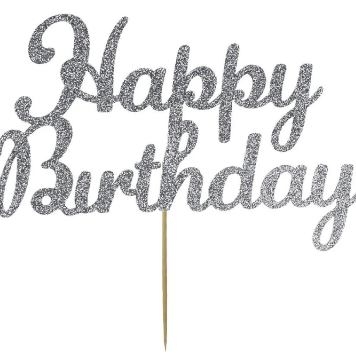 Culpitt Taarttopper Happy Birthday Zilver 15x8cm