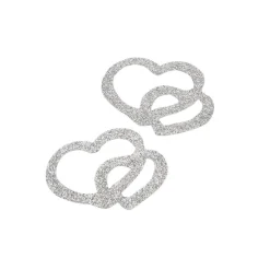 Overig Taarttopper Harten Kunststof Zilver 4cm 10st Best