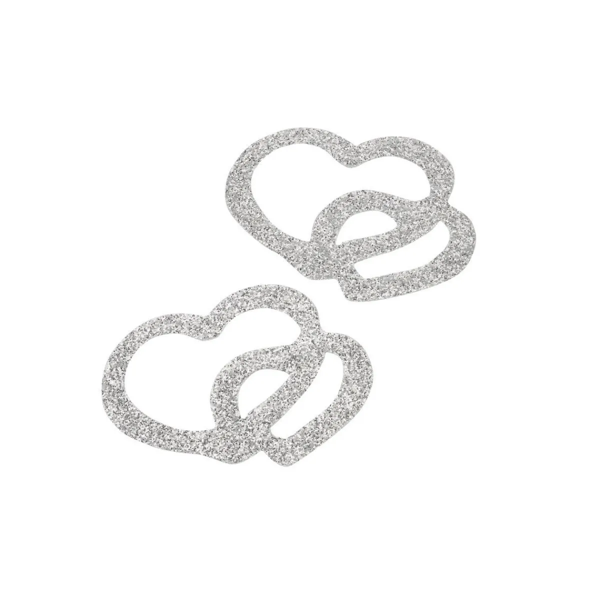 Overig Taarttopper Harten Kunststof Zilver 4cm 10st Best
