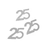 Overig Taarttopper Jubileum #25 Zilver Kunstof 6cm 10st Clearance