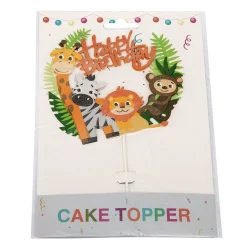 Overig Taarttopper Jungle Dieren Happy Birthday Sale