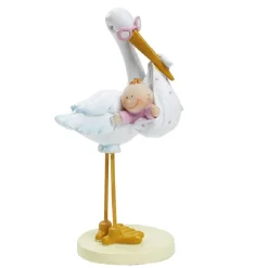Overig Taarttopper Ooievaar met Baby Roze 11cm Outlet