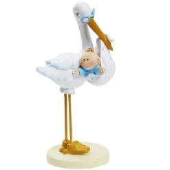 Overig Taarttopper Ooievaar met Baby Blauw 11cm New