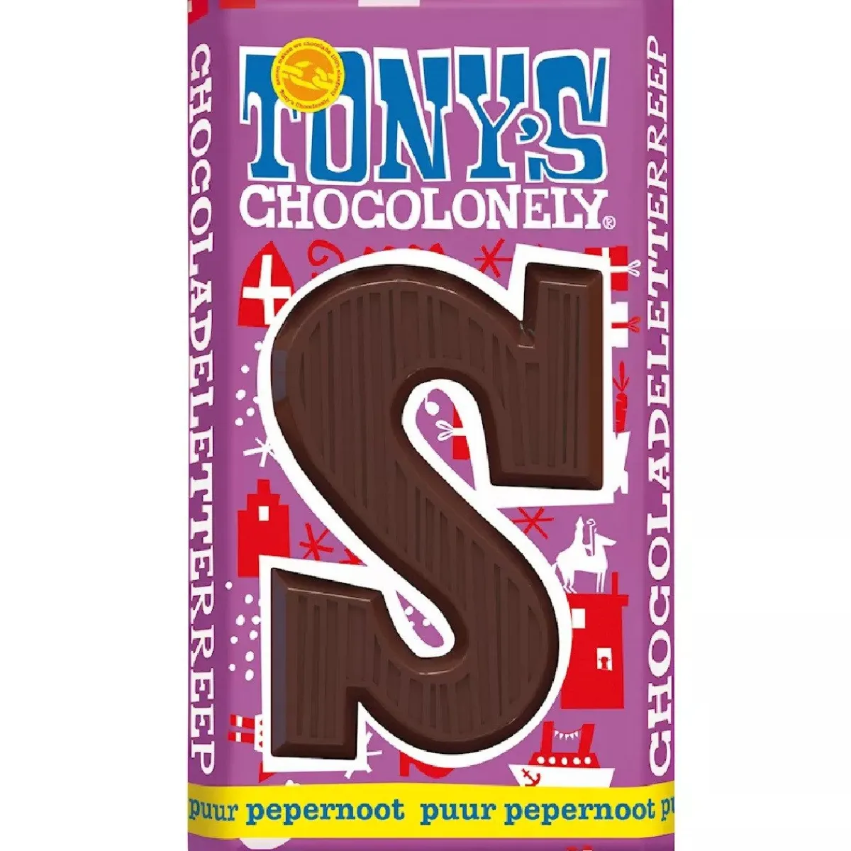 Tony's Chocolonely Letterreep Puur Pepernoot - S - 180g Clearance