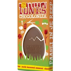 Overig Tony's Chocolonely Paasreep Melk / Karamel / Zeezout 180g Clearance
