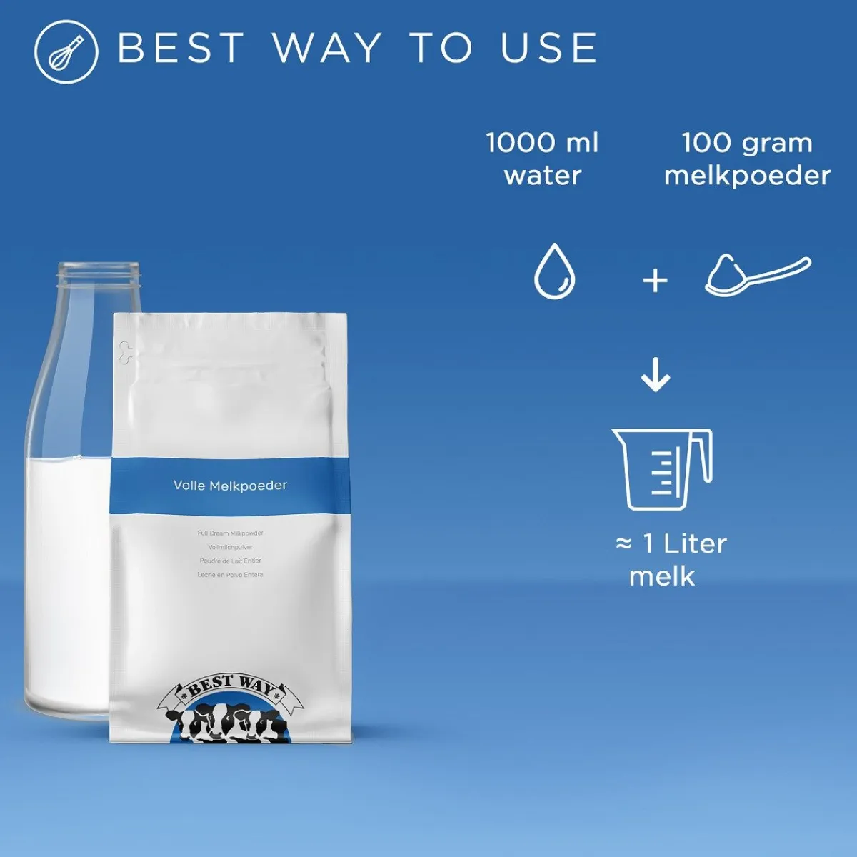 Best Way Volle Melkpoeder 1kg Sale